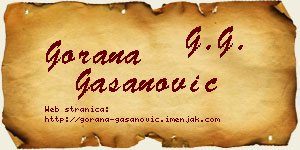 Gorana Gašanović vizit kartica